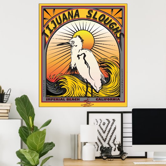 ティユアナスロウスインペリアルビーチカリフォルニアサーフィン ポスター (ホームオフィス)