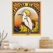 ティユアナスロウスインペリアルビーチカリフォルニアサーフィン ポスター (キッチン)