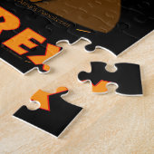 ティラオサウルスレックス恐竜名前をカスタムするジグソー ジグソーパズル (側面)