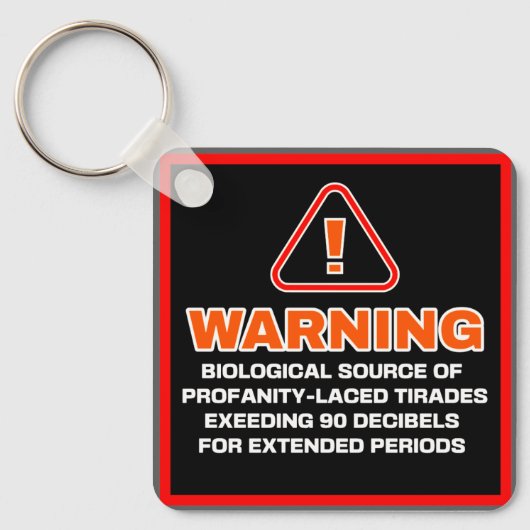 ティラデ警告ー キーホルダー (正面)