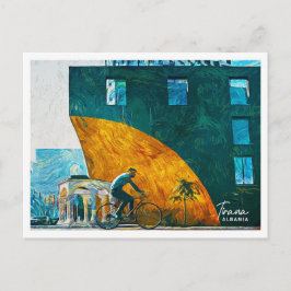 ティラナアルバニア美しい油絵を描ランドスケープ ポストカード