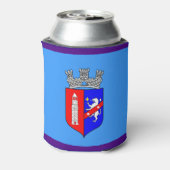 ティラナ国旗、アルバニアクーラーボックス 缶クーラー (缶裏面)