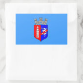 ティラナ国旗、アルバニア 長方形シール (バッグ)