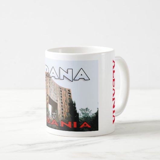 ティラナ、アルバニアを訪れる コーヒーマグカップ (正面右)