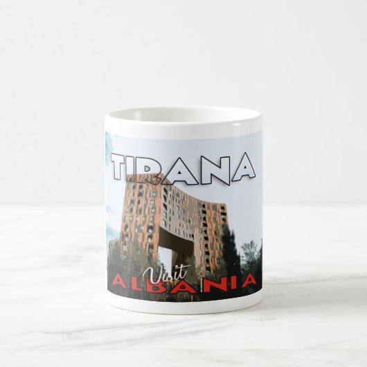 ティラナ、アルバニアを訪れる コーヒーマグカップ (中央)
