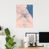 ティラナ – アルバニアブリーズシティマップ ポスター (ホームオフィス)