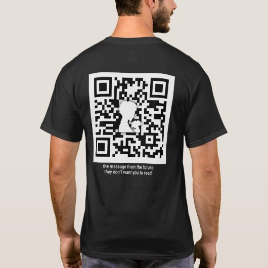 「ティラニーからの突然の飛行」 B&Wアート素晴らしダークティー Tシャツ (裏面)