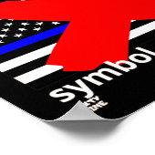 「ティラニー国旗」の青い線の旗の警察旗 ポスター (角)