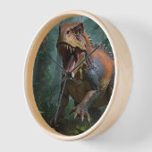 ティラノサウルスおもしろい生態 壁時計 (傾斜)