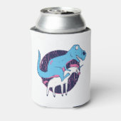 ティラノサウルスがユニコーンに乗る 缶クーラー (缶裏面)