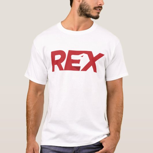ティラノサウルスのシルエットとワードマーク Tシャツ (正面)