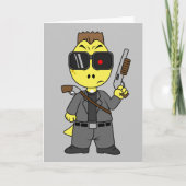 ティラノサウルスのレックスはターミネーターの服を着ている。 カード (正面)