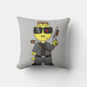 ティラノサウルスのレックスはターミネーターの服を着ている。 クッション (正面)