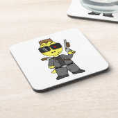 ティラノサウルスのレックスはターミネーターの服を着ている。 コースター (左側)