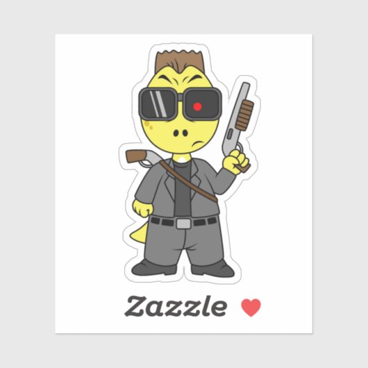 ティラノサウルスのレックスはターミネーターの服を着ている。 シール (シート)