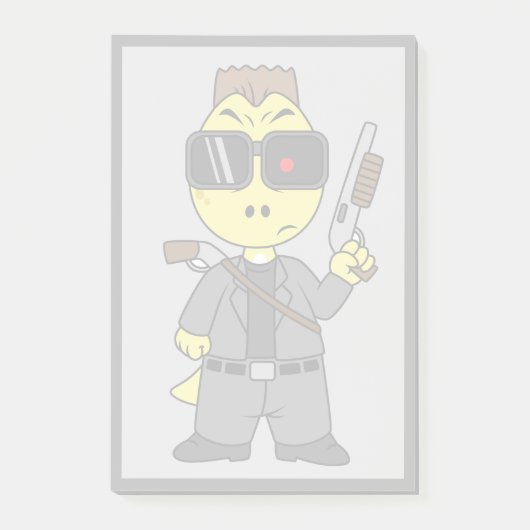 ティラノサウルスのレックスはターミネーターの服を着ている。 ポストイット (正面)