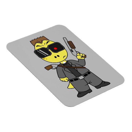 ティラノサウルスのレックスはターミネーターの服を着ている。 マグネット (右側)