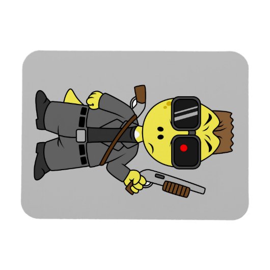 ティラノサウルスのレックスはターミネーターの服を着ている。 マグネット (横)