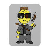 ティラノサウルスのレックスはターミネーターの服を着ている。 マグネット (縦)