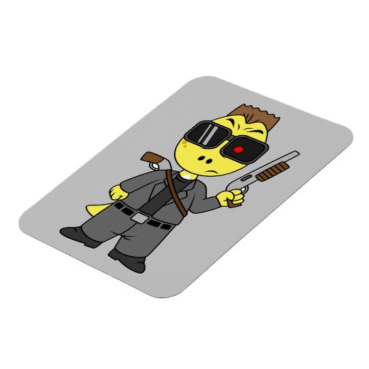 ティラノサウルスのレックスはターミネーターの服を着ている。 マグネット (左側)