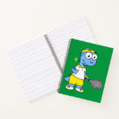 ティラノサウルスのレックステニス選手のイラストレーション。 ノートブック (内部)