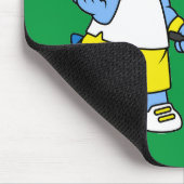 ティラノサウルスのレックステニス選手のイラストレーション。 マウスパッド (コーナー)