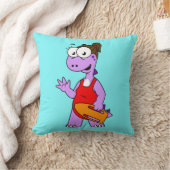 ティラノサウルスのレックスライフガードのイラストレーション。 クッション (ブランケット)