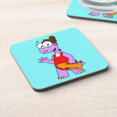 ティラノサウルスのレックスライフガードのイラストレーション。 コースター (左側)