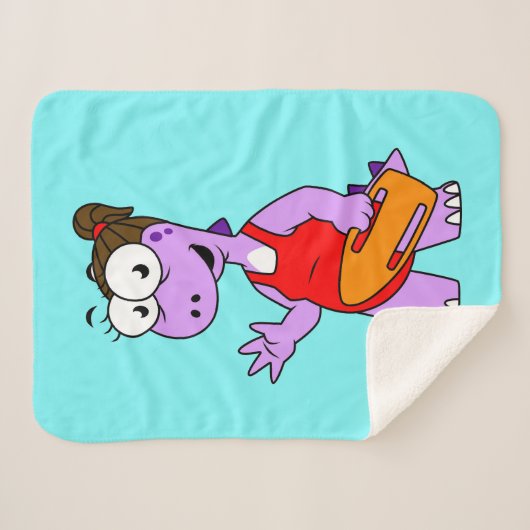 ティラノサウルスのレックスライフガードのイラストレーション。 シェルパブランケット (正面(横))