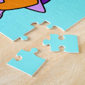 ティラノサウルスのレックスライフガードのイラストレーション。 ジグソーパズル (側面)