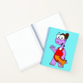 ティラノサウルスのレックスライフガードのイラストレーション。 ノートブック (内部)