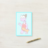 ティラノサウルスのレックスライフガードのイラストレーション。 ポストイット (デスク上)