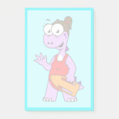 ティラノサウルスのレックスライフガードのイラストレーション。 ポストイット (正面)