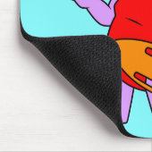 ティラノサウルスのレックスライフガードのイラストレーション。 マウスパッド (コーナー)