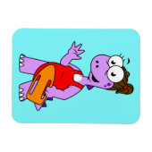 ティラノサウルスのレックスライフガードのイラストレーション。 マグネット (横)