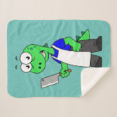 ティラノサウルスのレックス肉屋のイラストレーション。 シェルパブランケット (正面(横))