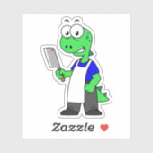 ティラノサウルスのレックス肉屋のイラストレーション。 シール (シート)