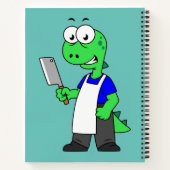 ティラノサウルスのレックス肉屋のイラストレーション。 ノートブック (裏面)