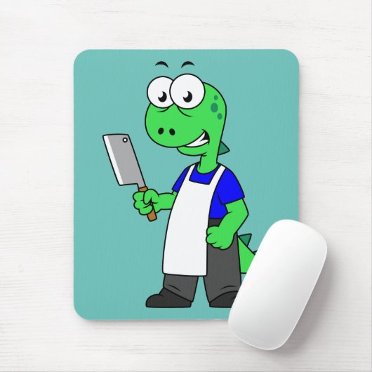 ティラノサウルスのレックス肉屋のイラストレーション。 マウスパッド (マウス)