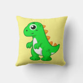 ティラノサウルスの可愛いイラストレーションレックス。 クッション (裏面)