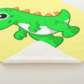 ティラノサウルスの可愛いイラストレーションレックス。 シェルパブランケット (3/4)