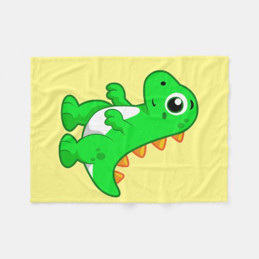 ティラノサウルスの可愛いイラストレーションレックス。 フリースブランケット (正面(横))