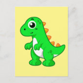 ティラノサウルスの可愛いイラストレーションレックス。 ポストカード (正面)