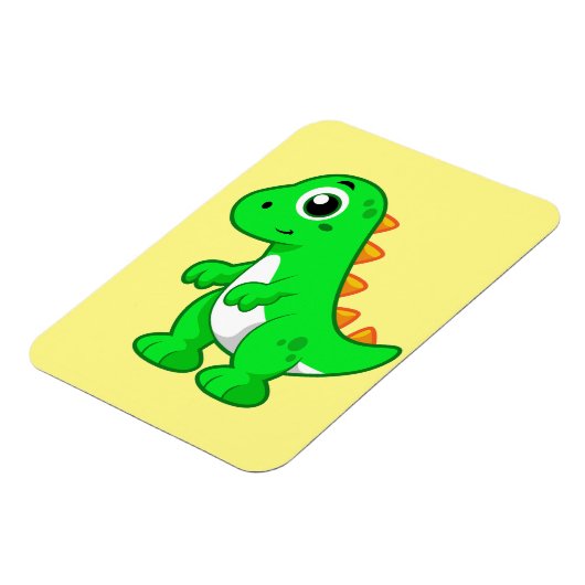 ティラノサウルスの可愛いイラストレーションレックス。 マグネット (左側)