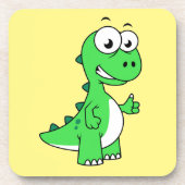 ティラノサウルスの可愛いイラストレーションレックス。2 コースター (正面)