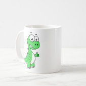 ティラノサウルスの可愛いイラストレーションレックス。2 コーヒーマグカップ (正面左)
