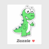 ティラノサウルスの可愛いイラストレーションレックス。2 シール (シート)