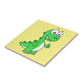 ティラノサウルスの可愛いイラストレーションレックス。2 タイル (側面)