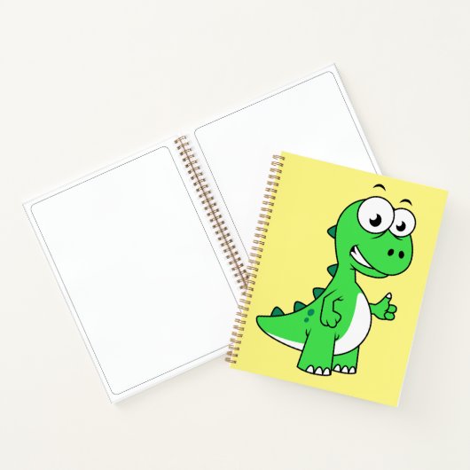 ティラノサウルスの可愛いイラストレーションレックス。2 ノートブック (内部)