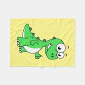 ティラノサウルスの可愛いイラストレーションレックス。2 フリースブランケット (正面(横))